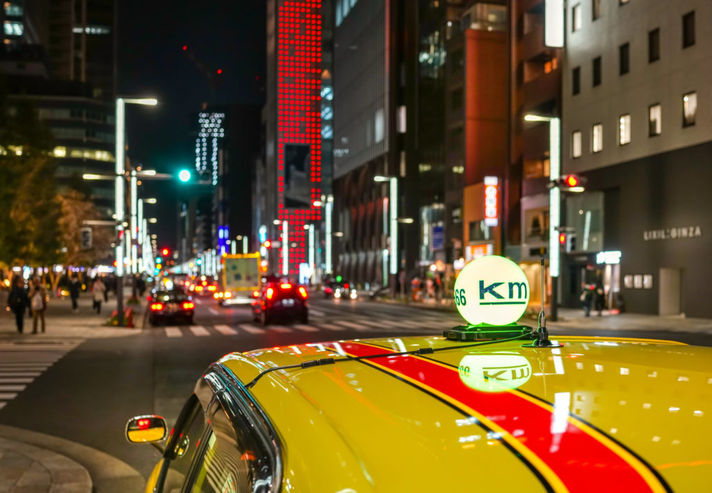 Ginza street at night