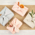 Furoshiki, a traditional gift wrapping art in Japan.