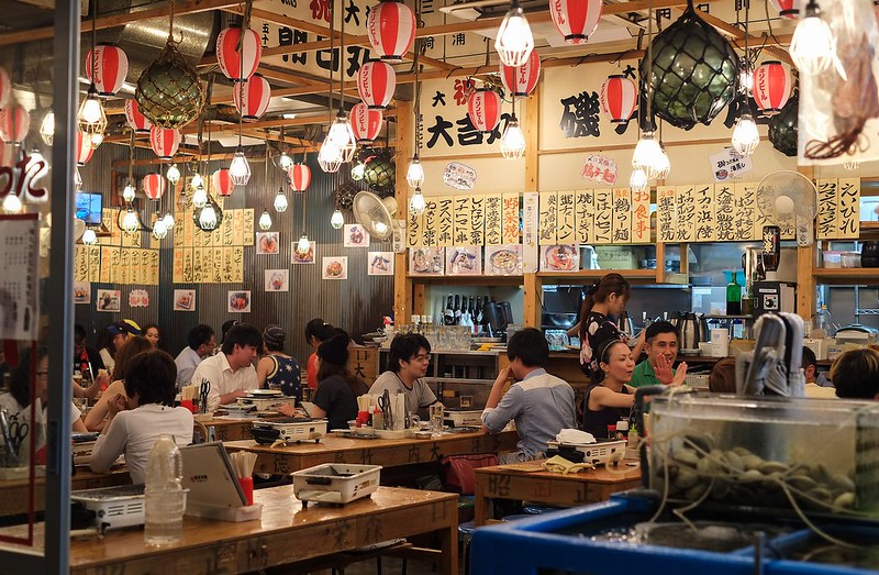 Japanese restaurant scene.