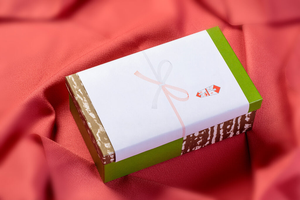 Japanese gifts are given with Japanese paper attached and the item and name written on it.