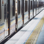 View of platform in the Japanese station