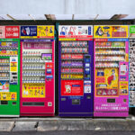 NAGASAKI, JAPAN - NOVEMBER 14: Charm Vending Machine in Nagasaki, Japan on November 14, 2013. Wide variety of fortune cookies to religious charms vending machines located near Kofukuji Temple